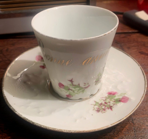 Paris limoge porcelain mug - limoge,