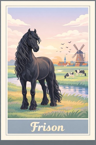 Affiche poster cheval - affiche,
