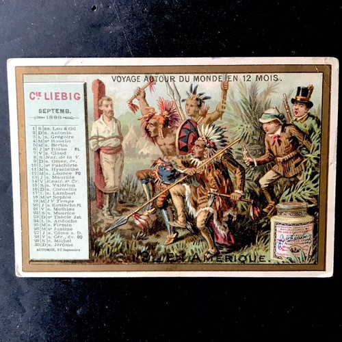 Chromo liebig calendrier 1888 - chromo,