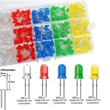 100PCS Lot Diode LED 3mm, 5mm Ultra Lumineux Blanc Vert Jaune Bleu Rouge DIY Kit
