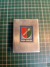 Militaria Souvenir WWII France Rhin Et Danube Étui De Paquet De Cigarette