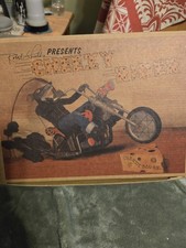 Robert shields motorcycle figurine "CHEEZY RIDER" hand-painted Cast Poly Resin 