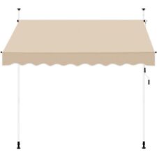 Store Banne Manuel Auvent Rétractable Hauteur Réglable sans Percement Balcon