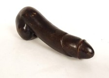 Erotic Erotic Carved Wooden Godemichet Sculpture Late 19th Century