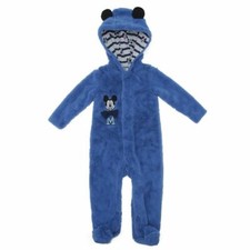 DISNEY BABY manteau combi pilote combinaison MICKEY taille 0-3 mois bleu bébé