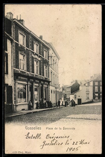 Cpa gosselies place la - cpa, gosselies,