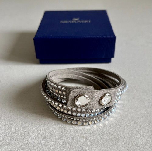 Bracelet slake gris swarovski - bracelet,