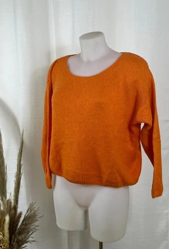 Pull orange maille fine - , 20%