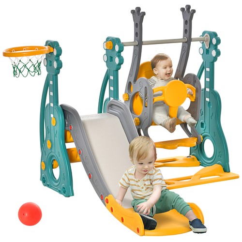 Homcom toboggan balançoire - et,