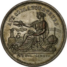 [#1504670] France, Medal, Revue Universelle, Aux Collaborateurs, Silvered copper