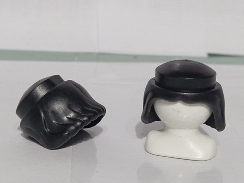 Playmobil perruques noires - x2,