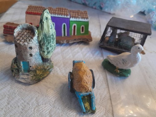 Santons décor crèche lot - de,