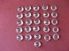 ++"542.12" LOT DE 26 PAMPILLES EN VERRE  A FACETTES POUR LUSTRE SUSPENSION