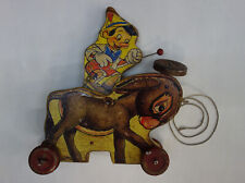 Pinocchio + ânon Disney mécanique & musical bois Italy 1940 *** RARE ***