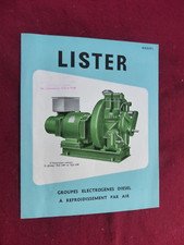 LISTER Air Cooled Diesel Generator Set Fixed Engine Leaflet