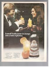 VODKA ERISTOFF Advertising 1 Page 1977turns an Orange