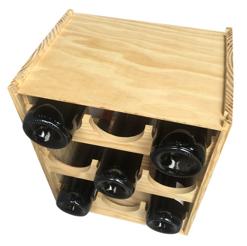 Caisse bois bouteilles - bois, 6