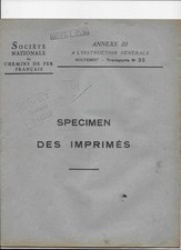 SNCF Specimen des