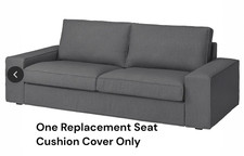 Ikea KIVIK Loveseat ONE REPLACEMENT SEAT COVER Skiftebo Dark Gray 804.650.81