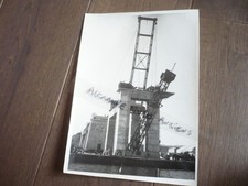 PHOTO 1947 CONSTRUCTION DU PONT DU TEIL RHONE BRIDGE  MONTAGE PYLONE