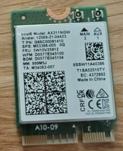 Carte wifi intel ax211 - wifi,