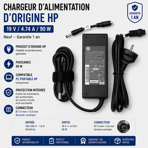 Chargeur origine hp - d’origine,