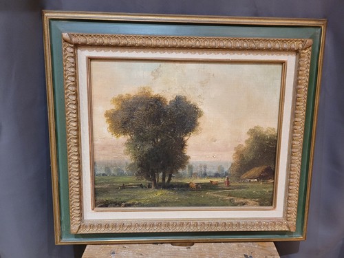Ancien tableau huile sur - ancien, tableau,huile