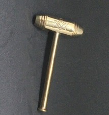 MAILLET DE FRANC MACONNERIE DORE EQUERRE COMPAS