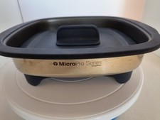 TUPPERWARE MICROPRO GRILL Micro Pro Series Microwave Grilling Base & Lid Cooking