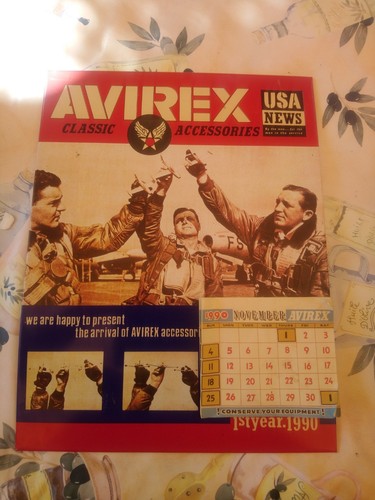 Rare calendrier avirex 1990 - avirex,