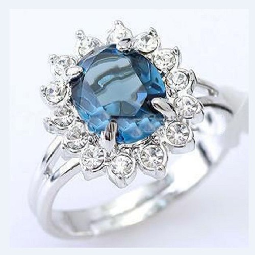 Bague blanc 18 kt - or,
