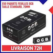 50 Paquets Feuilles à Rouler OCB Premium Papier Cigarette Taille Standard 70mm