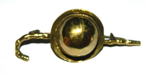 Jolie broche métal doré - broche,