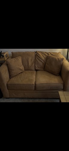 Brown microfiber seat - microfiber, 2-seat