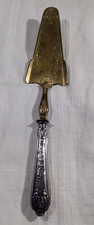 SILVER PIE SHOVEL GOLD METAL SHEATH AND SHOVEL IN BOX