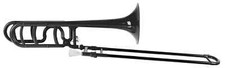 MardiBrass Plastique Trombone Sib/F Super Léger avec Embouchure & Étui Noir