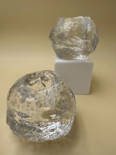 1973 Anne Wolff for Kosta Wedding Design 2 Candlesticks