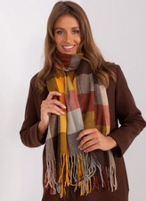 Echarpe à carreaux ton marron