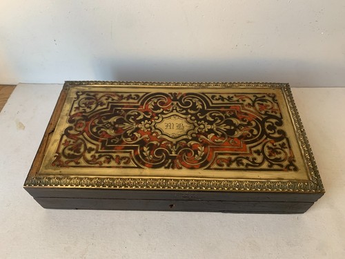 Ancienne boite acajou dessus - ancienne,