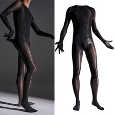 Plus Men Full Body stockings Pantyhose Penis Sheath Pouch Underwear Bodysuit