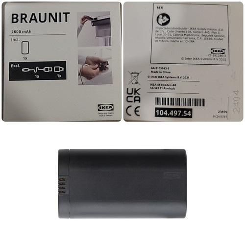 Ikea braunit battery pack - braunit,