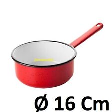 CASSEROLE EMAIL ROUGE  Ø 16 CM INDUCTION  VINTAGE 