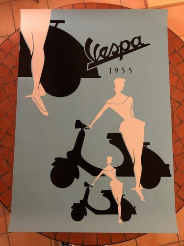 Affiche vespa acma 1955 - affiche,