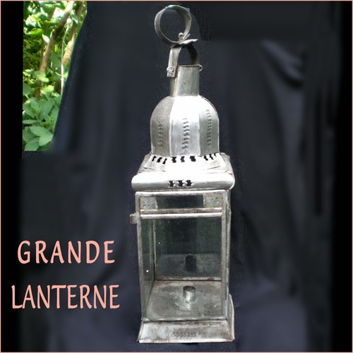 Lanterne grande vitrée - lanterne, en