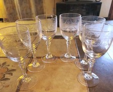 Série de 6 verres à vin