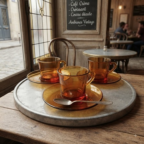 Duralex tasses et sous - tasses,