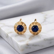 Dormeuses - Éclat Saphir –