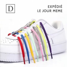 Lacets demi rond pour sneakers - Paire de Lacets rond chaussure basket 120cm