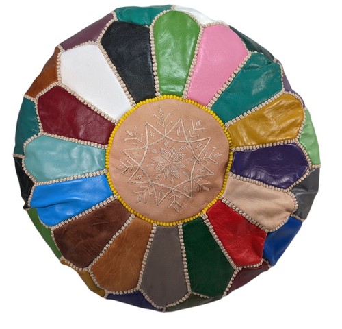 Pouf cuir marocain - en,
