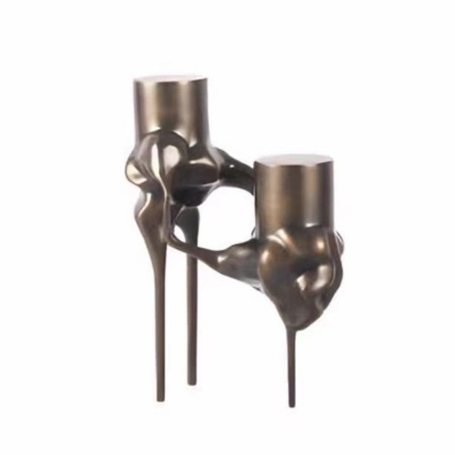 Bougeoir métal sculptural - bougeoir, en